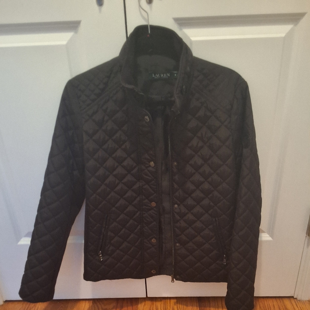 Lauren Ralph Lauren Size Small, Black Quilted Jacket